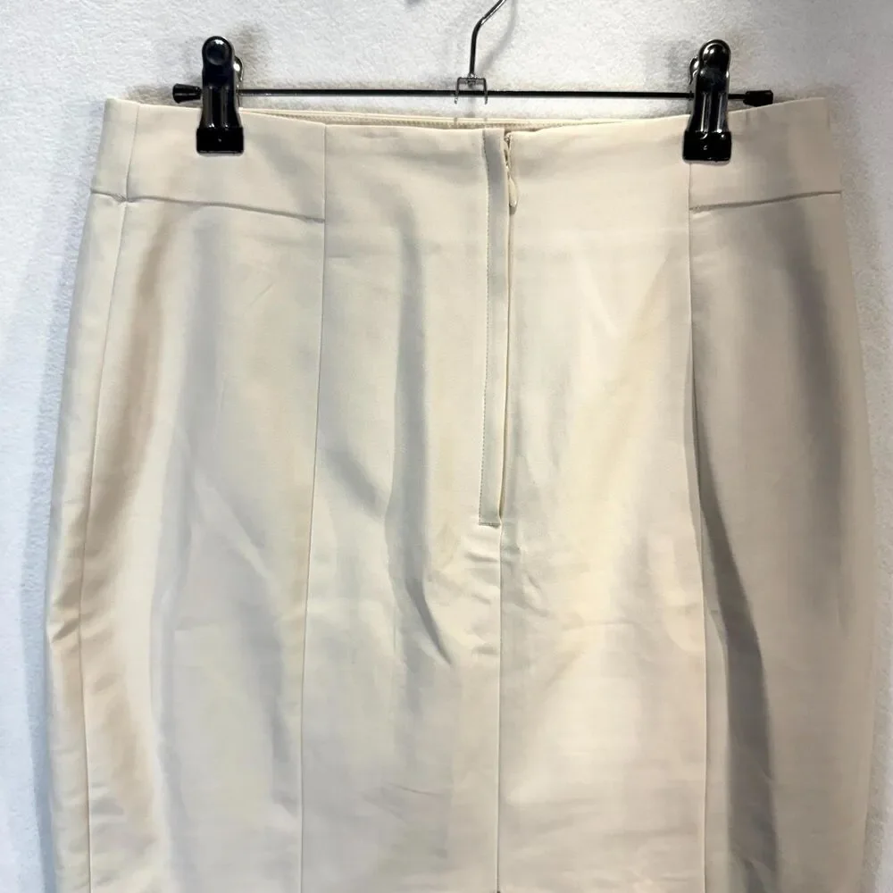 H&M‎ Cream Pencil Skirt Womens Size 8